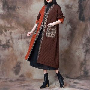 Totem Pockets Bi-Colored Cotton Quilted Coat