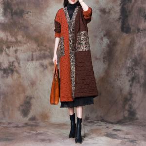 Totem Pockets Bi-Colored Cotton Quilted Coat