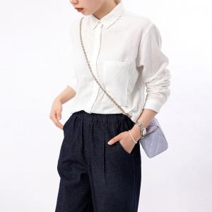 Cotton Long Sleeves Pinstriped Ladies Shirt