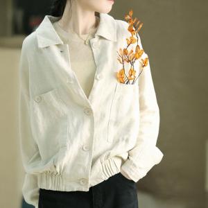 Copenhagen Style Linen Oversized Short Jacket