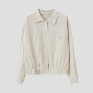 Copenhagen Style Linen Oversized Short Jacket