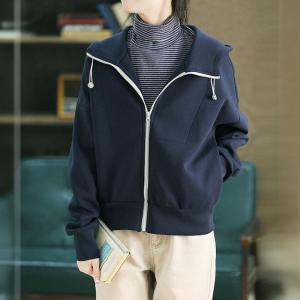 Sports Style Chunky Cotton Hooded Jacket