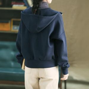 Sports Style Chunky Cotton Hooded Jacket