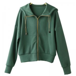 Sports Style Chunky Cotton Hooded Jacket