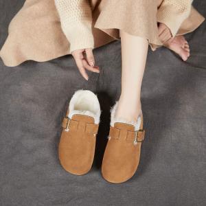 Warm Fleeced Suede Birken Clogs