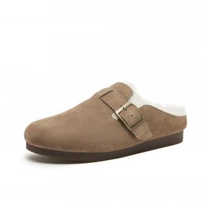 Warm Fleeced Suede Birken Clogs