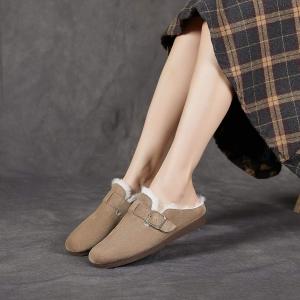 Warm Fleeced Suede Birken Clogs