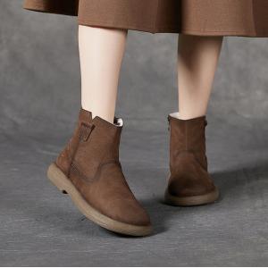 Chunky Heels Winter Fleeced Snow Boots