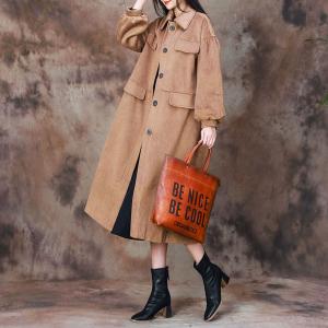 Winter Puff Sleeves Elegant Trench Coat