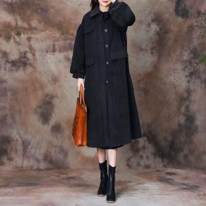 Winter Puff Sleeves Elegant Trench Coat