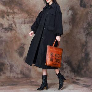 Winter Puff Sleeves Elegant Trench Coat