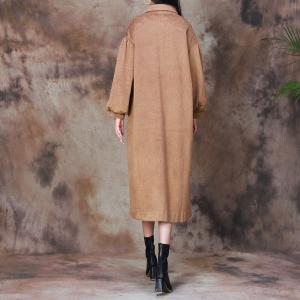 Winter Puff Sleeves Elegant Trench Coat