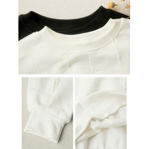 Lantern Sleeves Cotton Oversized Sweatshirt