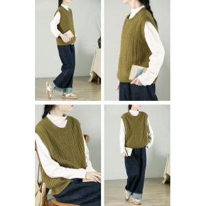 Sheep Wool Chunky Knit Sweater Vest