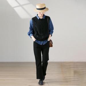 Crew Neck Wool Blend Cable Knit Waistcoat