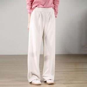 Casual Style Cozy Straight Leg Sweat Pants