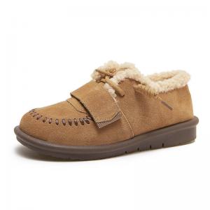 Suede Leather Velcro Warm Snow Boots