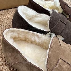 Plush Lined Leather Winter Slip-On Flats