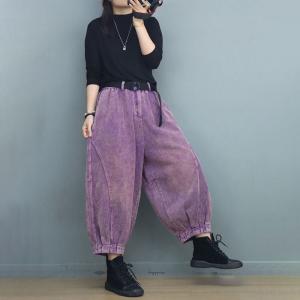 Autumn Corduroy Baggy Carrot Pants for Women