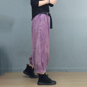 Autumn Corduroy Baggy Carrot Pants for Women