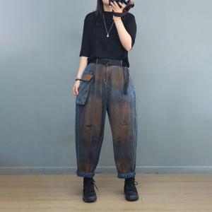 Big Patched Pockets 90s Cargo Jeans