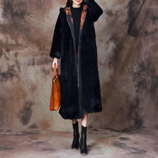 Black or Printed Reversible Mink Coat