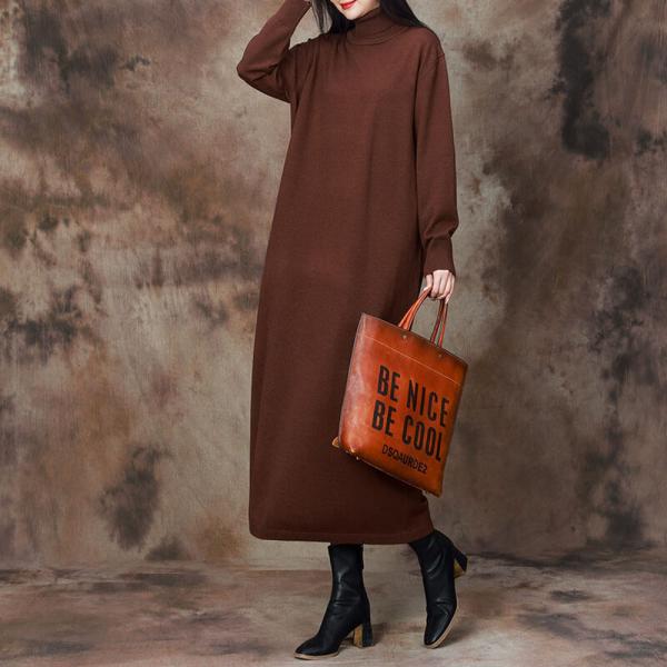 Winter Loose Minimalist Turtleneck Dress