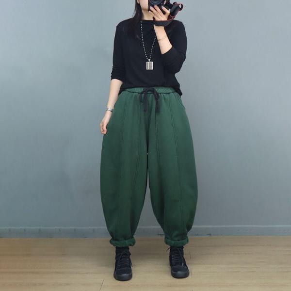 Cotton Fleeced Baggy Balloon Sweat Pants