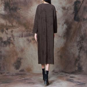 Jacquard Knitting Tassel Jersey Dress