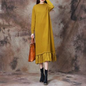 Lace Edge Loose Elegant Sweater Dress