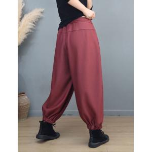 Casual Cotton Fleeced Loose Balloon Pants