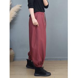 Casual Cotton Fleeced Loose Balloon Pants