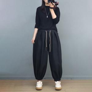 Casual Cotton Fleeced Loose Balloon Pants