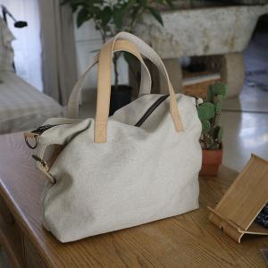 Chunky Linen Beige Tote Bag