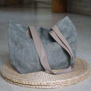 Simple Design Linen Boho Tote Bag