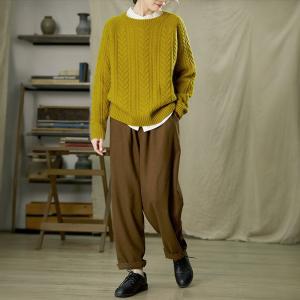 Winter Chunky Cable Knit Fisherman Jumper