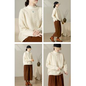 Winter Chunky Cable Knit Fisherman Jumper