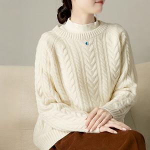 Winter Chunky Cable Knit Fisherman Jumper