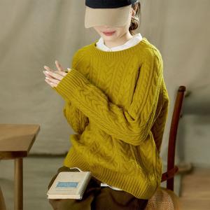 Winter Chunky Cable Knit Fisherman Jumper