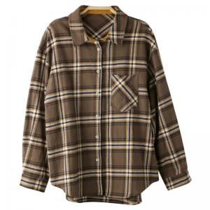 Loose-Fitting Cotton Tartan Shacket