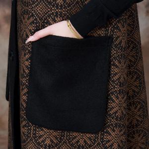 Black Pockets Totem Dotted Coffee Waistcoat