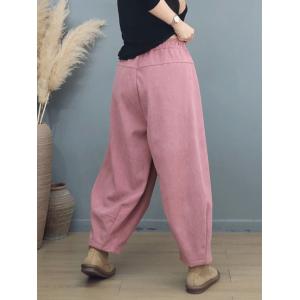 Easy Match Plain Warm Corduroy Pants