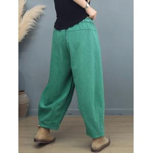 Easy Match Plain Warm Corduroy Pants