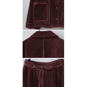 Oversized Corduroy Front Pocket Polo Jacket