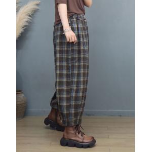 Warm Lined Winter Baggy Tartan Pants