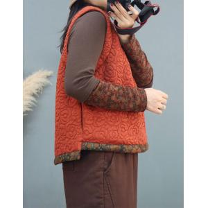 Floral Edge Quilted Eastern Embossing Vest