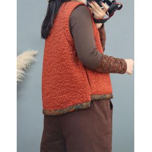 Floral Edge Quilted Eastern Embossing Vest