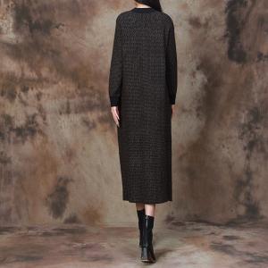 Business Elegant Straight Pocket Wool Shift Dress