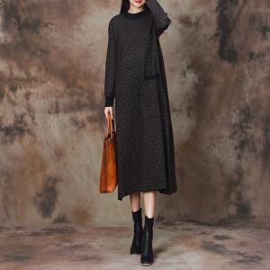 Business Elegant Straight Pocket Wool Shift Dress