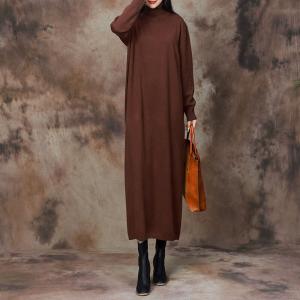 Winter Loose Minimalist Turtleneck Dress